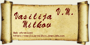Vasilija Milkov vizit kartica